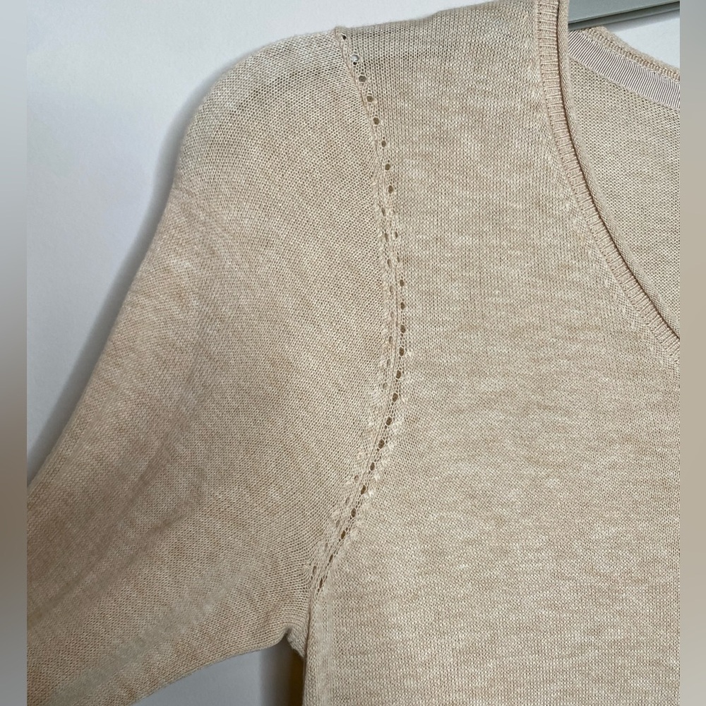 Anthropologie Angel of the North Sweater SzM Lace Hankerchief Hem Lagenlook Boho - Picture 4 of 12